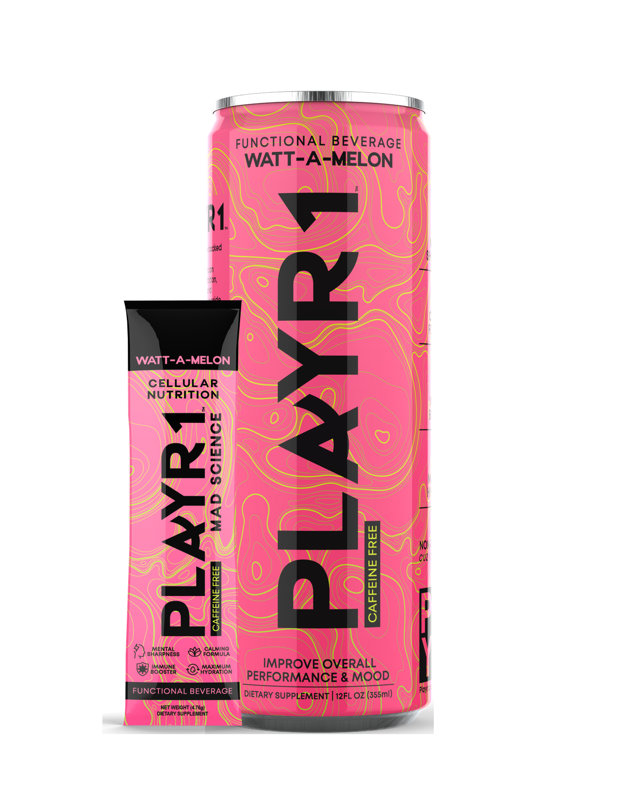 PLAYR1 Watt-A-Melon can and stick