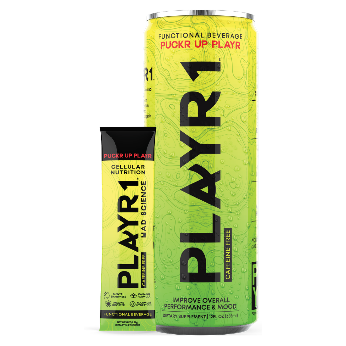 PLAYR1 Puckr Up Playr can and stick pack