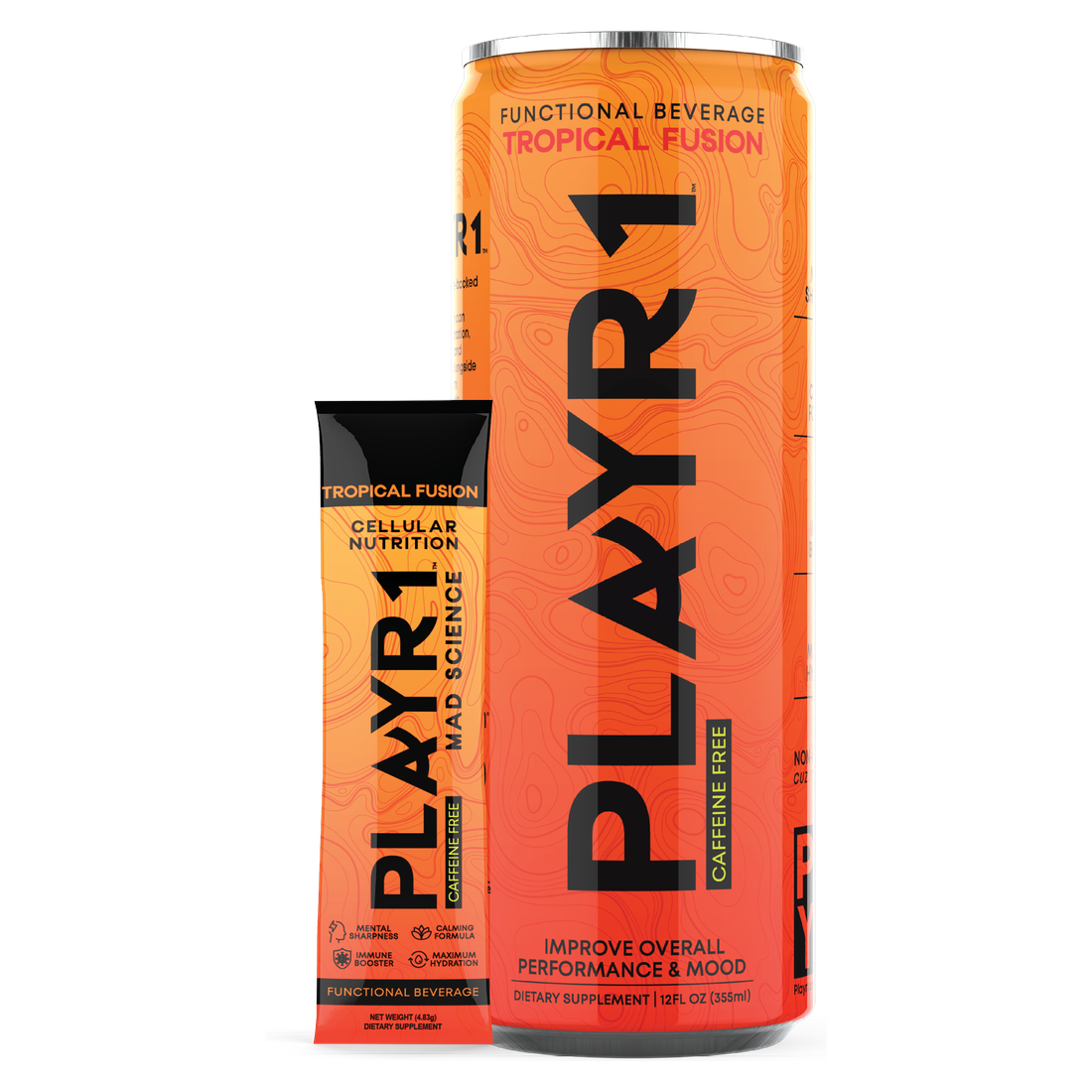 PLAYR1 Tropical Fusion can and stick pack
